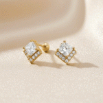 Aretes Ortopédicos para Bebé Bañados en Oro – Cubic Princess con Microcircones