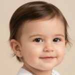 Aretes Ortopédicos para Bebé Bañados en Oro – Elefantitos con Brillos Ámbar - Imagen 2