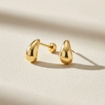 Aretes Ortopédicos para Bebé Bañados en Oro – Gotas Mini Pulidas