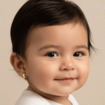 Aretes Ortopédicos para Bebé Bañados en Oro – Gotas Mini Pulidas - Imagen 2