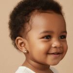 Aretes Ortopédicos en Forma de Estrellas con Circones Bañados en Oro para Bebés - Imagen 2