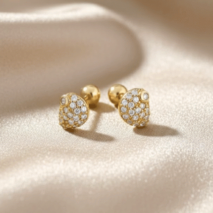 Aretes Ortopédicos Bañados en Oro con Circones para Bebés