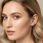 Aretes Unicornio Alado Bañados en Oro Italiano 24K con Detalles en Oro Blanco - Imagen 2