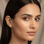 Aretes Flor de Sol con Perla Bañados en Oro - Imagen 2