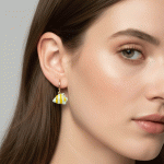 Aretes Bañados en Oro con Dijes de Pez Esmaltado - Imagen 2