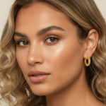 Semi Argollas Bañadas en Oro Textura Trenzada – Elegancia Moderna - Imagen 2