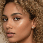 Aretes Mini Saturno Bañados en Oro con Circones Brillantes - Imagen 2