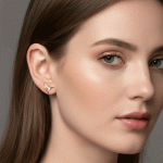 Aretes Mini Colibrí Bañados en Oro con Circones Brillantes - Imagen 2