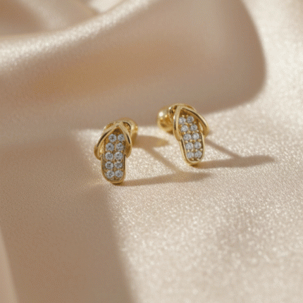 Aretes Ortopédicos para Bebé Bañados en Oro – Diseño Elegante con Circones