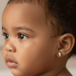 Aretes Ortopédicos para Bebé Bañados en Oro – Diseño Elegante con Circones - Imagen 2