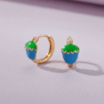 Argollas Huggies para Niñas Bañadas en Oro – Diseño Infantil Bicolor