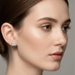 Aretes de Broquel Cuadrados con Circón "Princess Cut" en Baño de Plata - Imagen 2