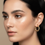 Argollas Entrelazadas de Diseño "Twist" en Baño de Oro - Imagen 2