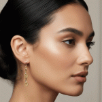 Aretes Colgantes de Eslabones Retorcidos y Texturizados en Baño de Oro - Imagen 2