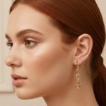 Aretes de Eslabones Alargados en Baño de Oro – Colección Chain Link - Imagen 2