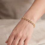 Pulsera Corazón e Infinito con Circones Bañada en Oro - Imagen 2