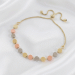 Pulsera Ajustable de Discos en Baño de 3 Oros