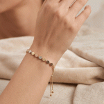 Pulsera Ajustable de Discos en Baño de 3 Oros - Imagen 2