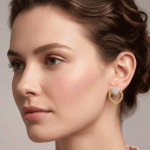 Combo Set de 2 Pares de Aretes Bañados en Oro: Topos de Girasol Texturizado y Aretes de Corazón con Pavé de Circones - Imagen 3
