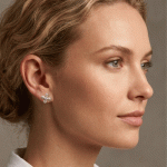 Combo Set de 2 Pares de Aretes Bañados en Oro: Topos de Margarita Texturizada y Aretes de Flor en Pavé con Centro de Circón - Imagen 3