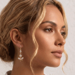 Combo Set de 2 Pares de Aretes Bañados en Oro: Topos de Estrella y Topos de Corazón en Circones - Imagen 3
