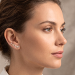 Set Combo de 3 Pares de Aretes Bañados en Oro con Moños, Mariposas y Circones - Imagen 2